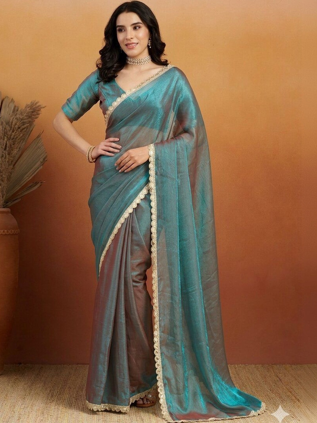 RACHNA Ombre Pure Chiffon Ready to Wear Saree