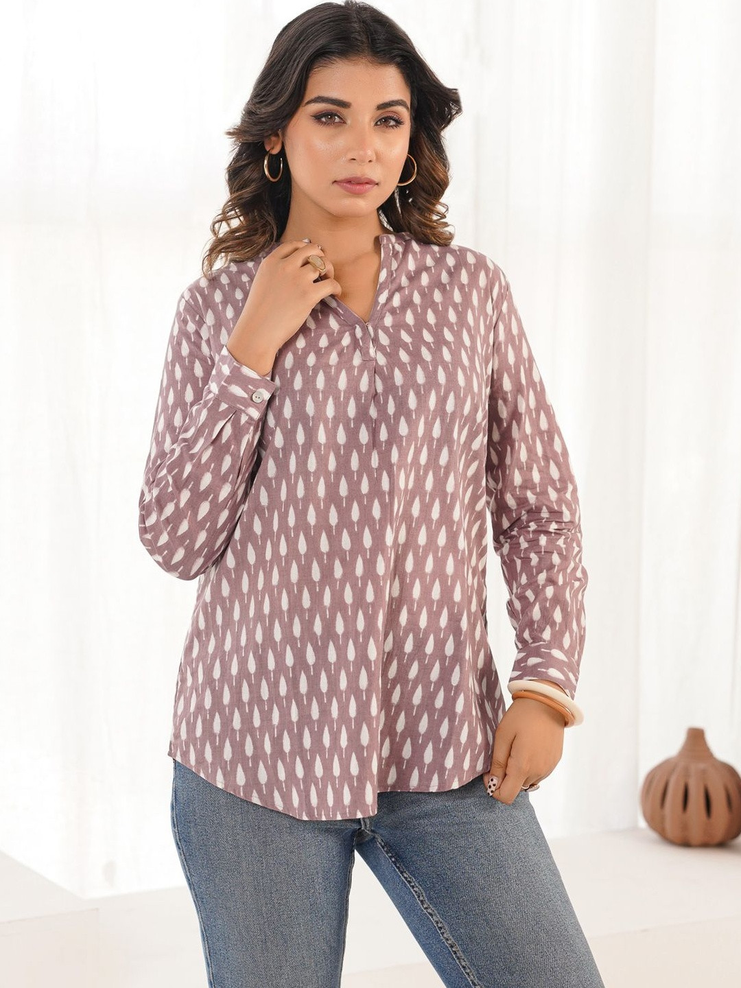 GOODHAND Print Ethnic Cotton Top