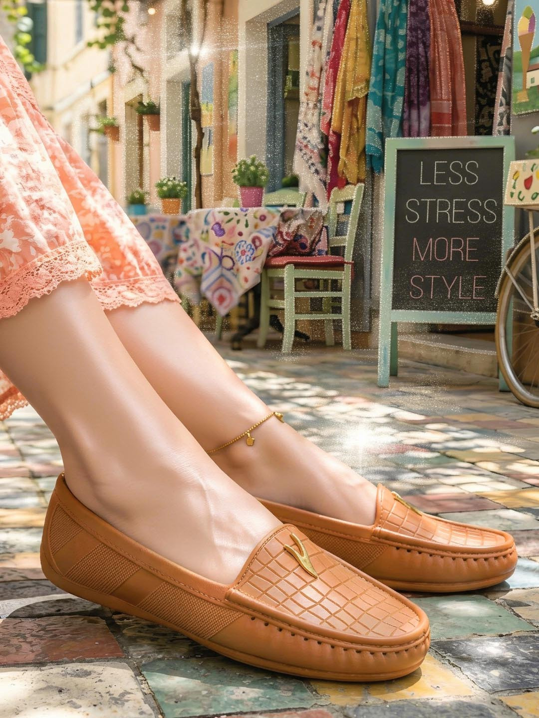 Ajanta SHOES Women Textured Loafers