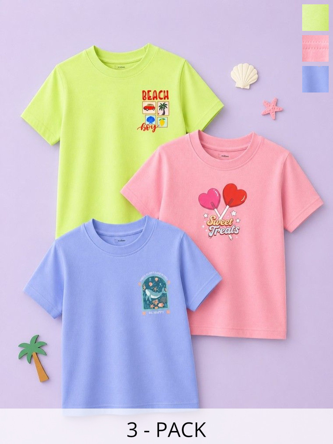 Kidbea Kids 3 Printed Bamboo T-shirt
