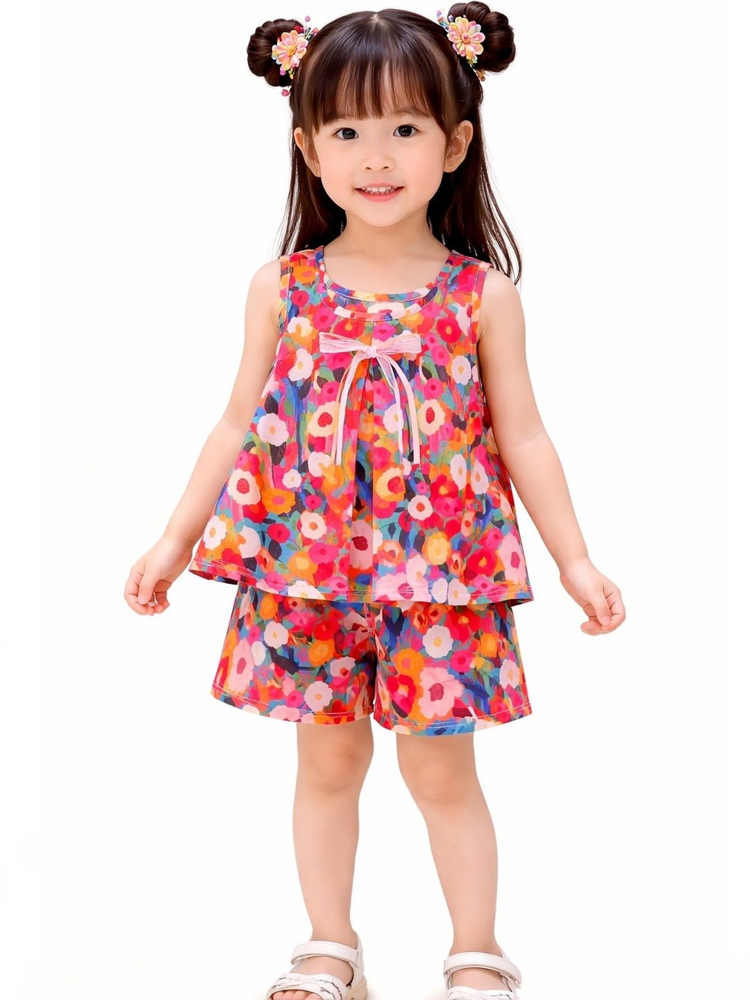 Tricycle Clothing Girls Printed Top with Shorts