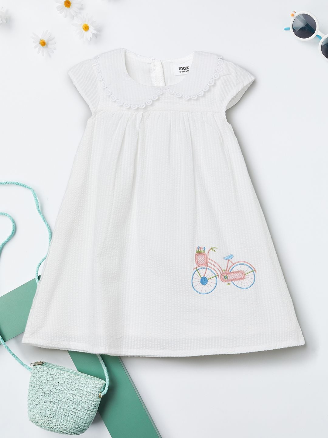 max Peter Pan Collar A-Line Dress