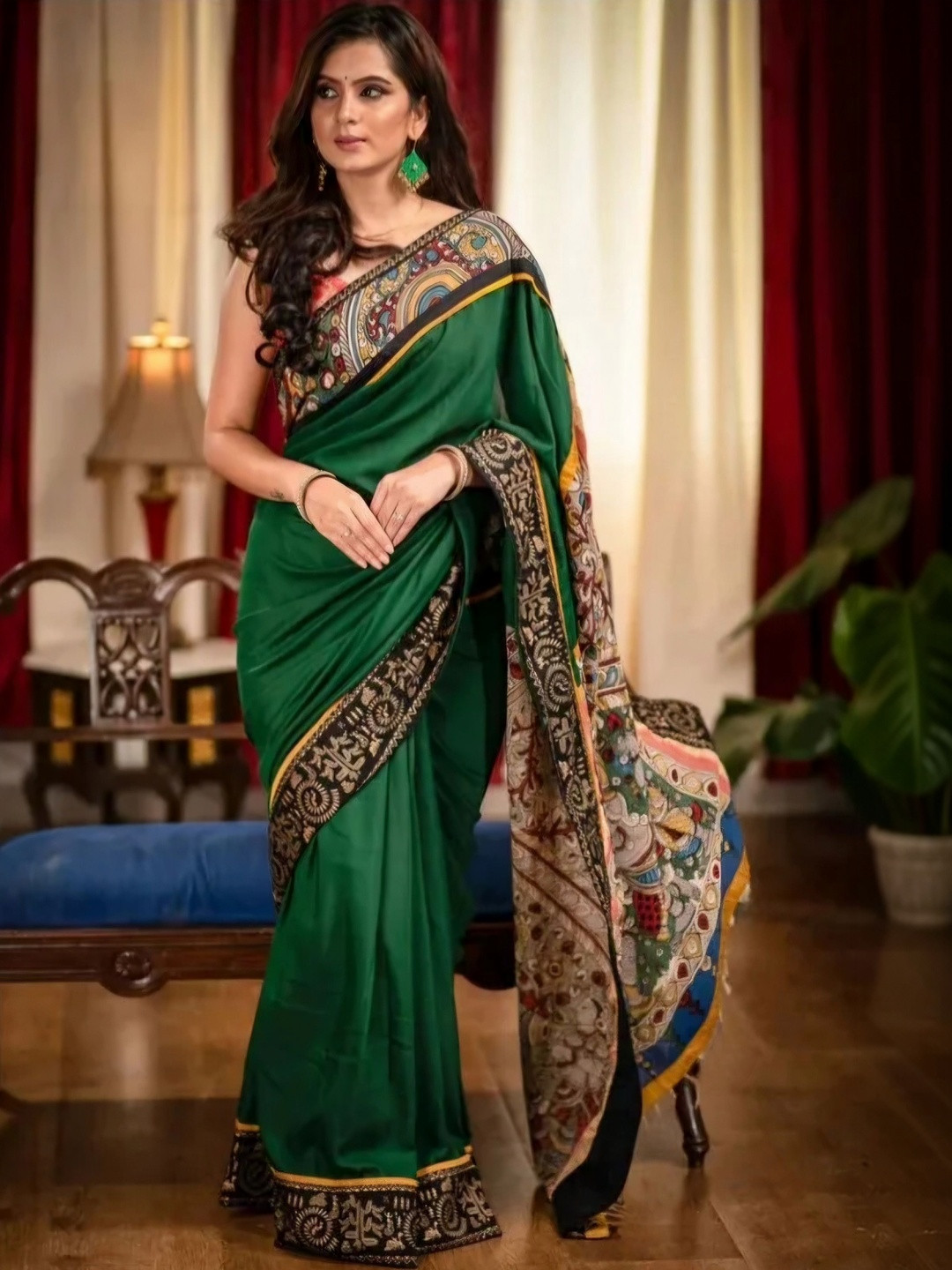 ARPITA FASHION Kalamkari Saree