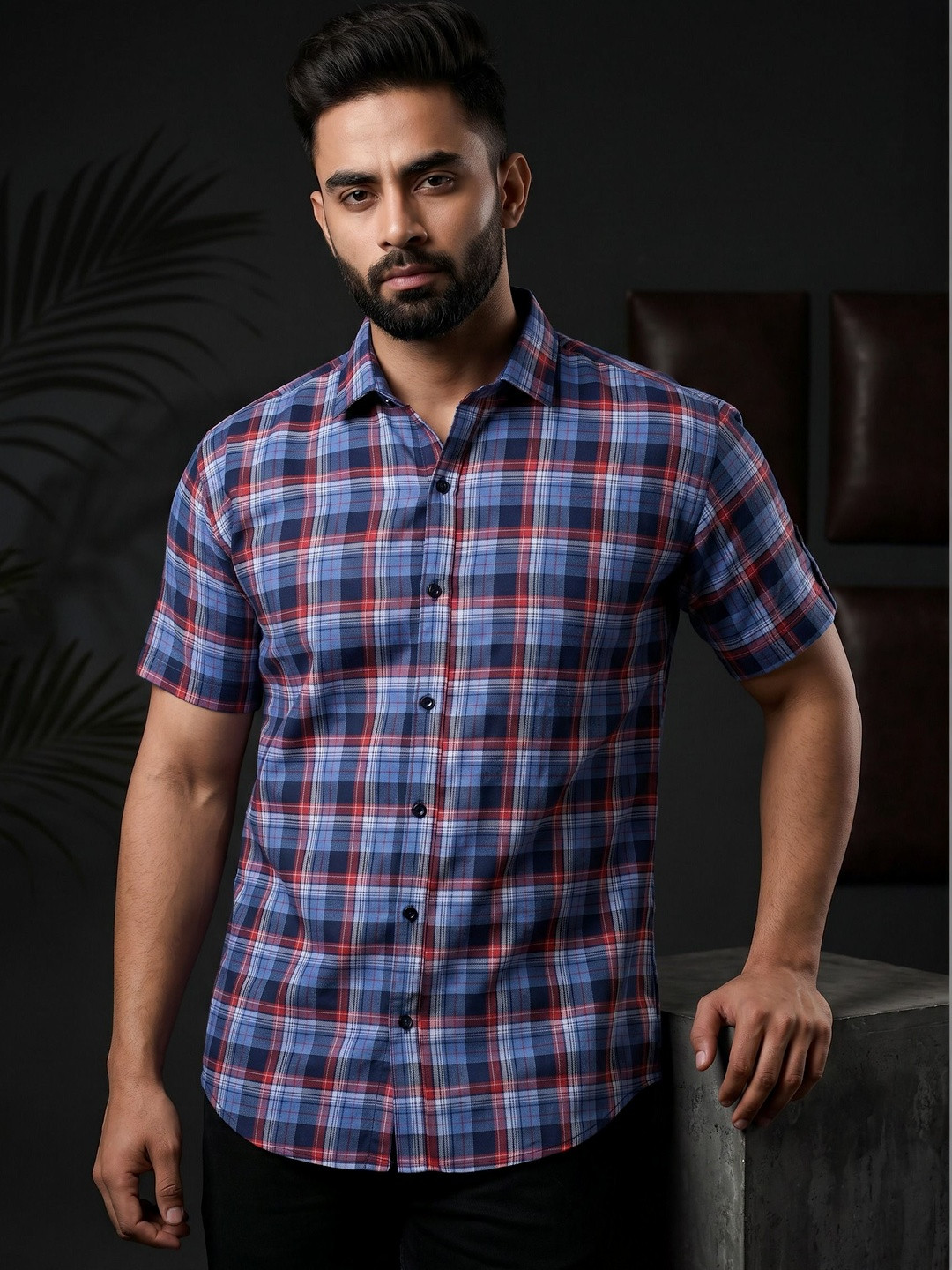 THE BEETEL HOUSE Men Tartan Checks Checked Casual Shirt