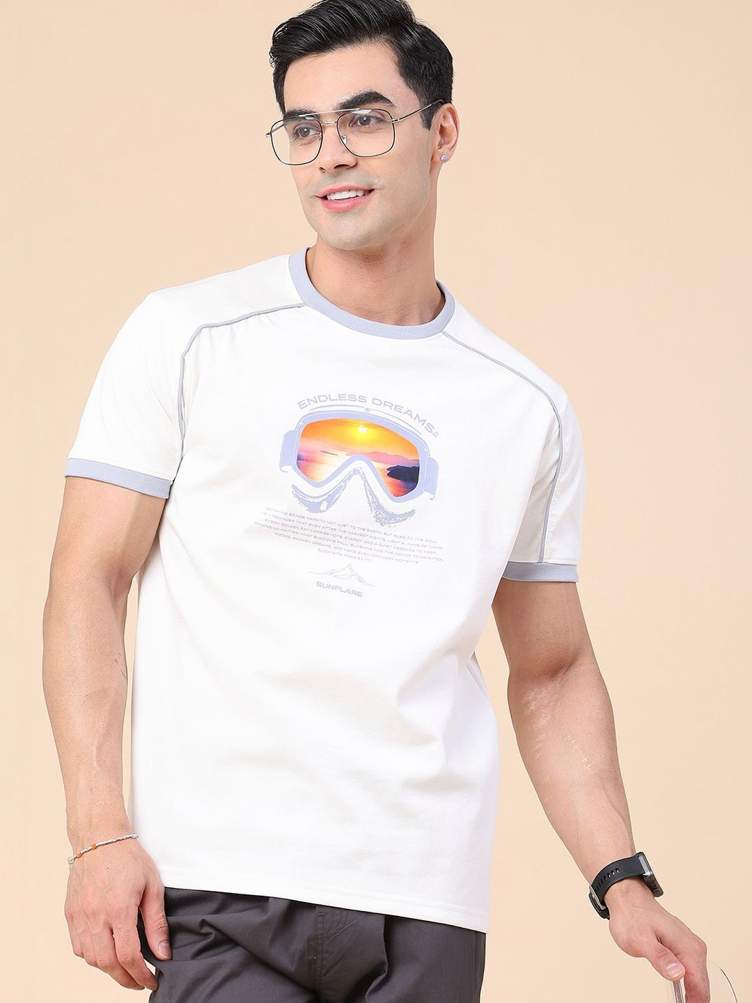 V-Mart Men Printed T-shirt