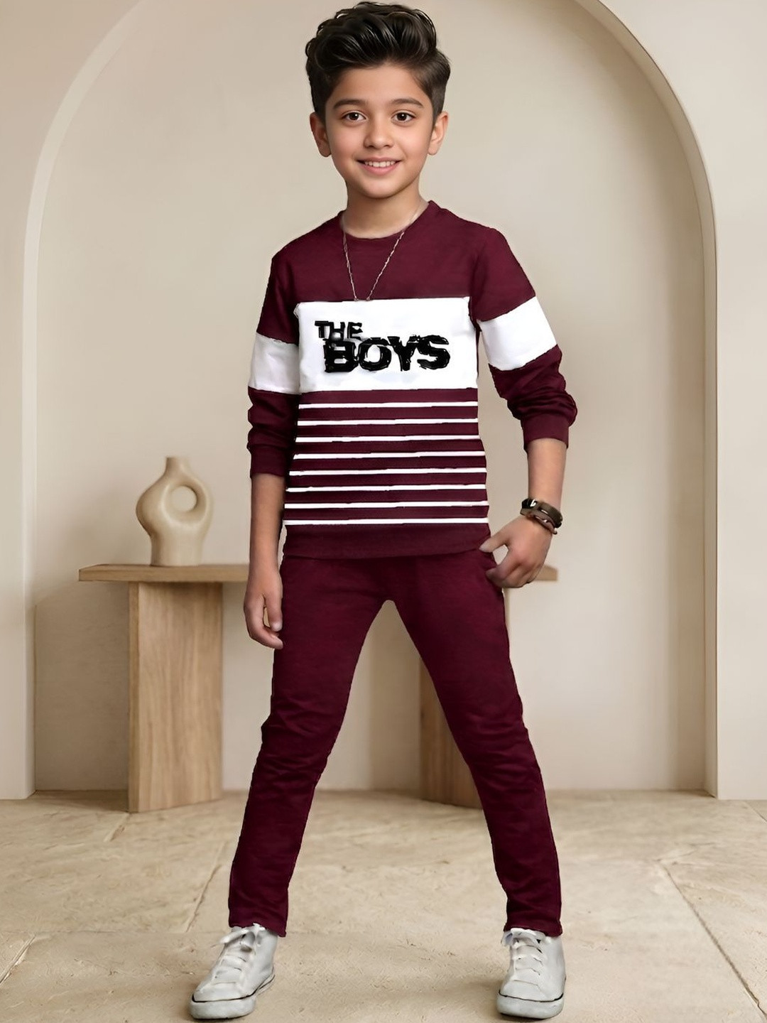 CUTE N TIGHT Boys Striped Trousers