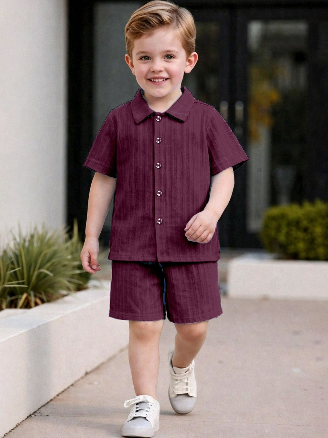 OMPAX Shirt Collar Shirt With Shorts