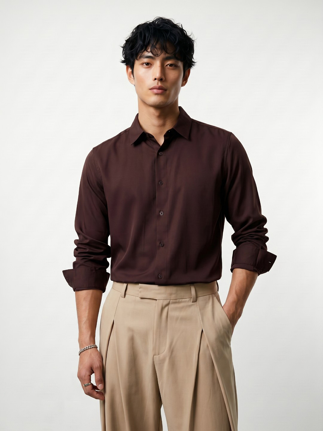OvrWrk Spread Collar Regular Fit Formal Shirt