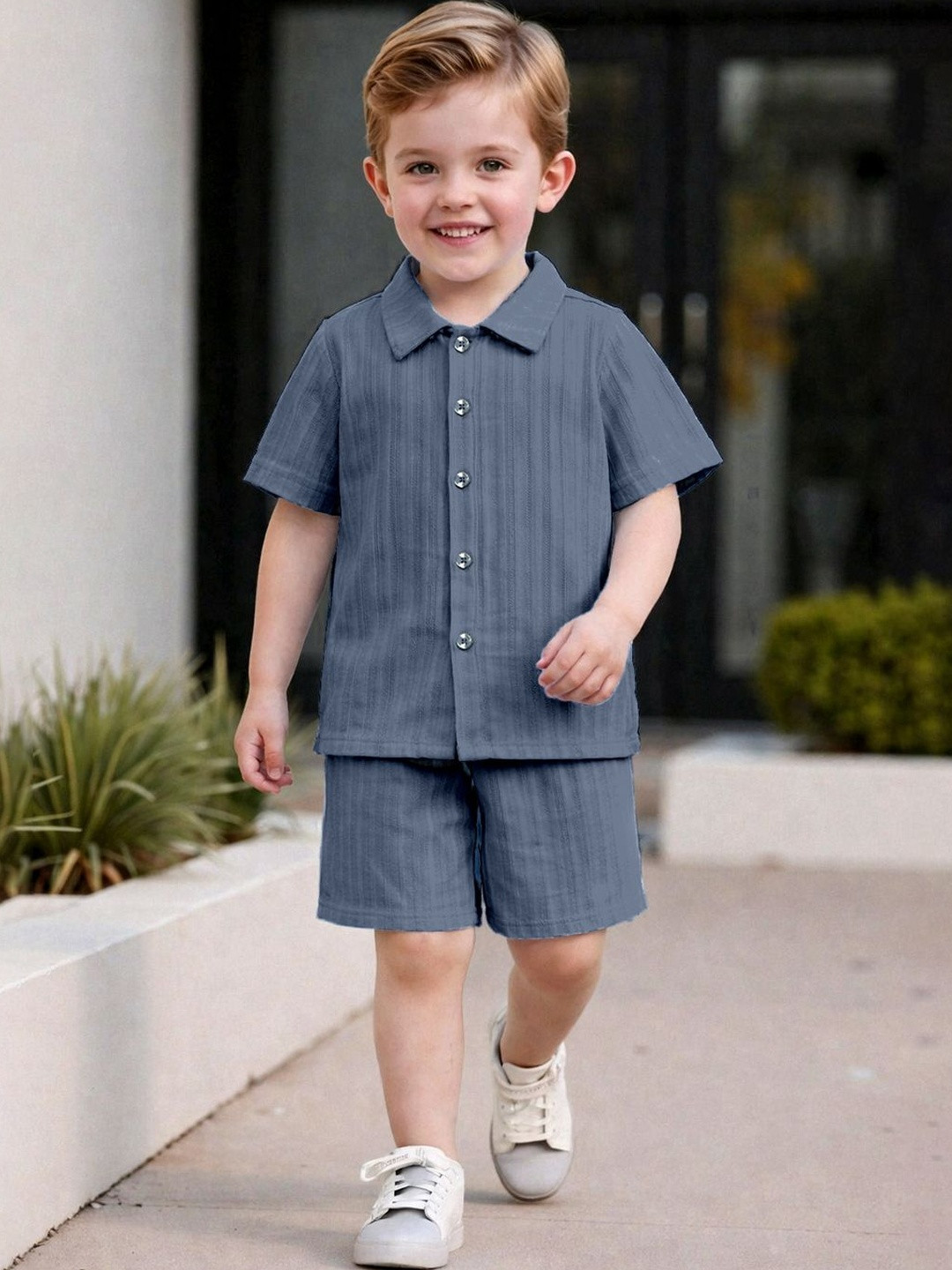 OMPAX Shirt Collar Shirt With Shorts