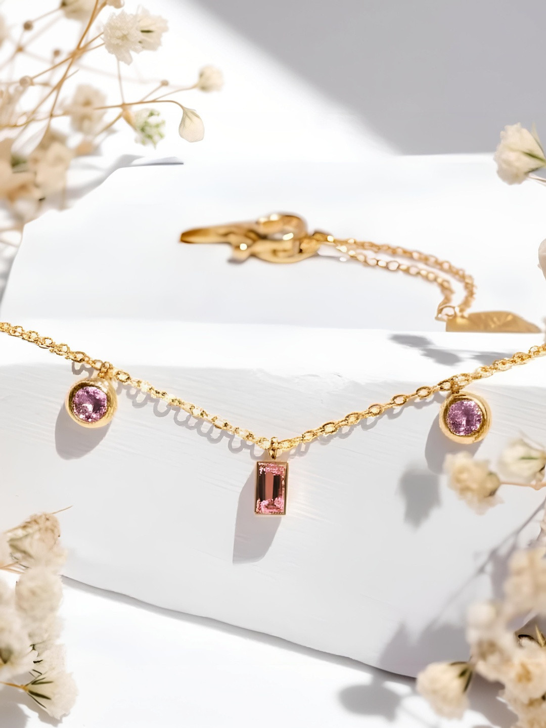 KARISHMA KREATIONS Women Crystals Gold-Plated Link Bracelet
