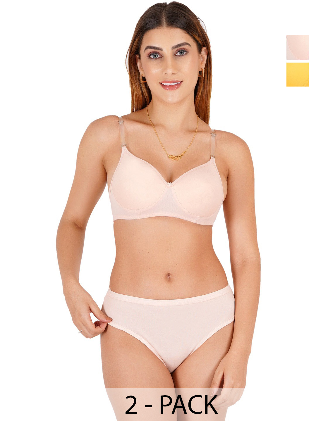 Liigne Lightly Padded and Non-Wired Mid-Rise Lingerie Set