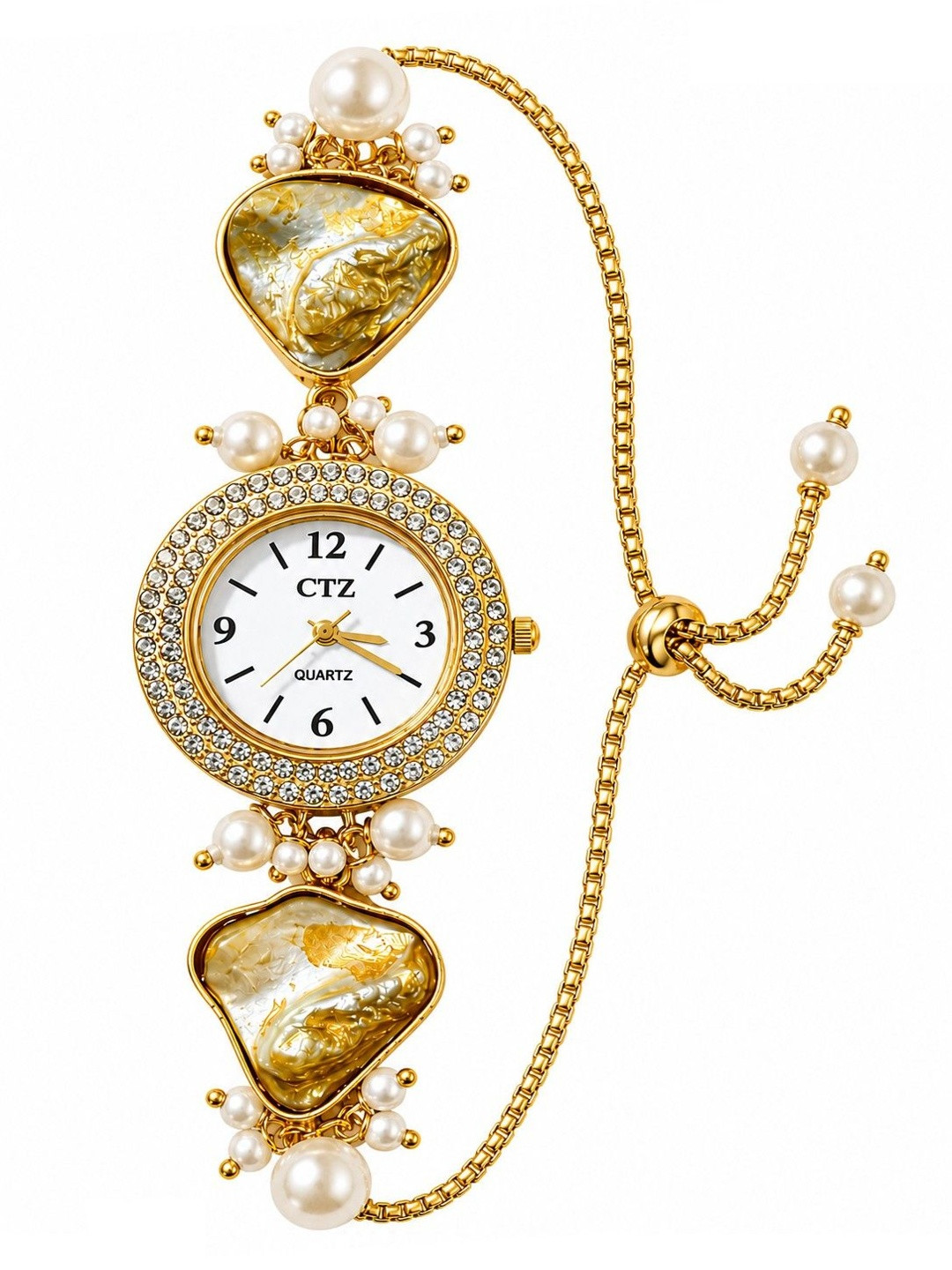 ARISTAL Jewellery Women Dial & Bracelet Style Straps Analogue Watches Mother of White Pearl Watch