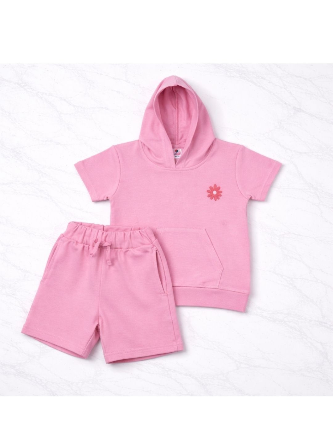Girls Hooded T-Shirt & Shorts Set 6
