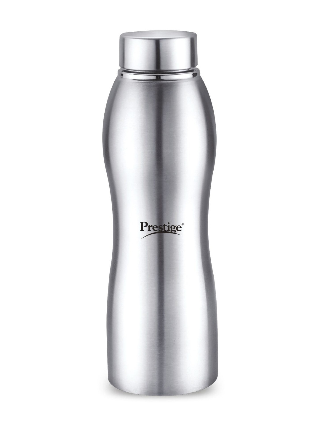 Prestige Silver-Toned Single Stainless Steel Solid Single Wall Vacuum Water Bottle