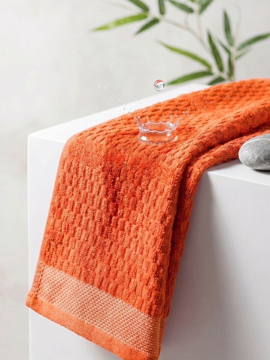 LIBERTY TOWELS Orange 1 Cotton 350 GSM Bath Towel