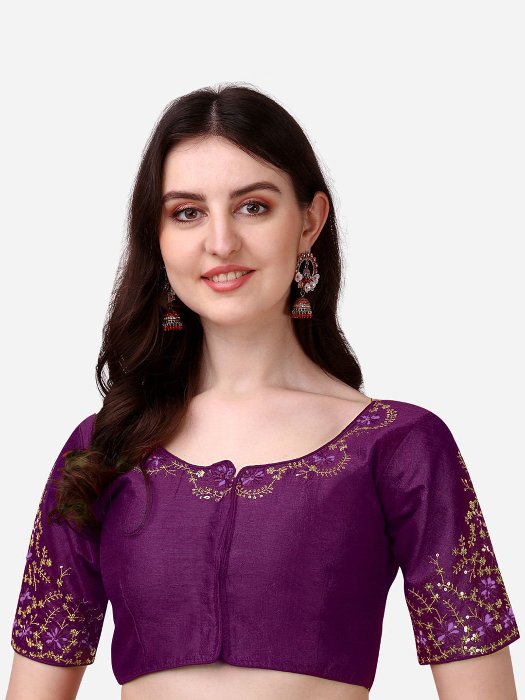 Moda Rapido Silk Embroidered Zari Saree Blouse