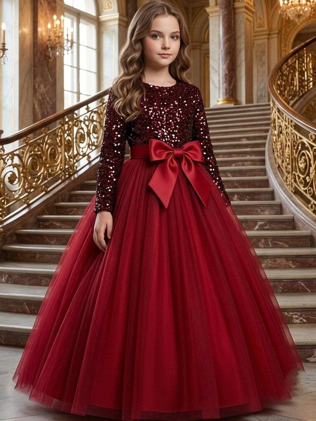 FOSTRIC Embellished Net Maxi Dress