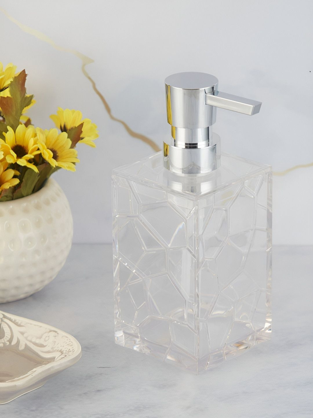 Kookee Transparent Textured Acrylic Soap Dispenser