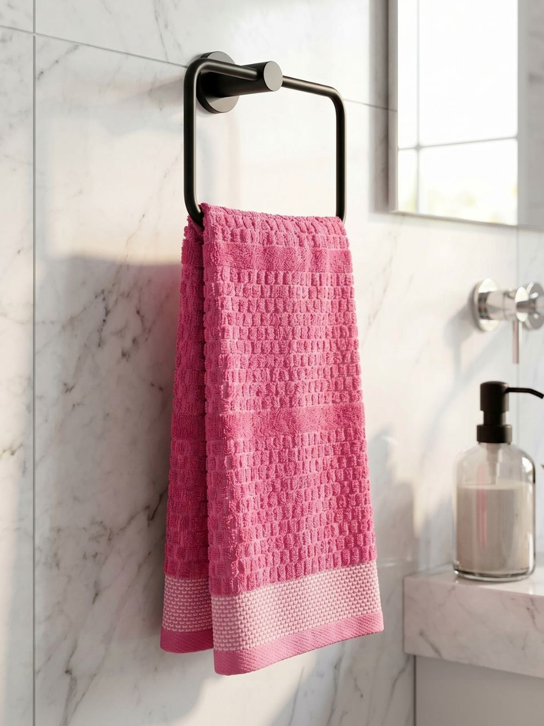 LIBERTY TOWELS Pink 1 Printed Cotton 350 GSM Bath Towel