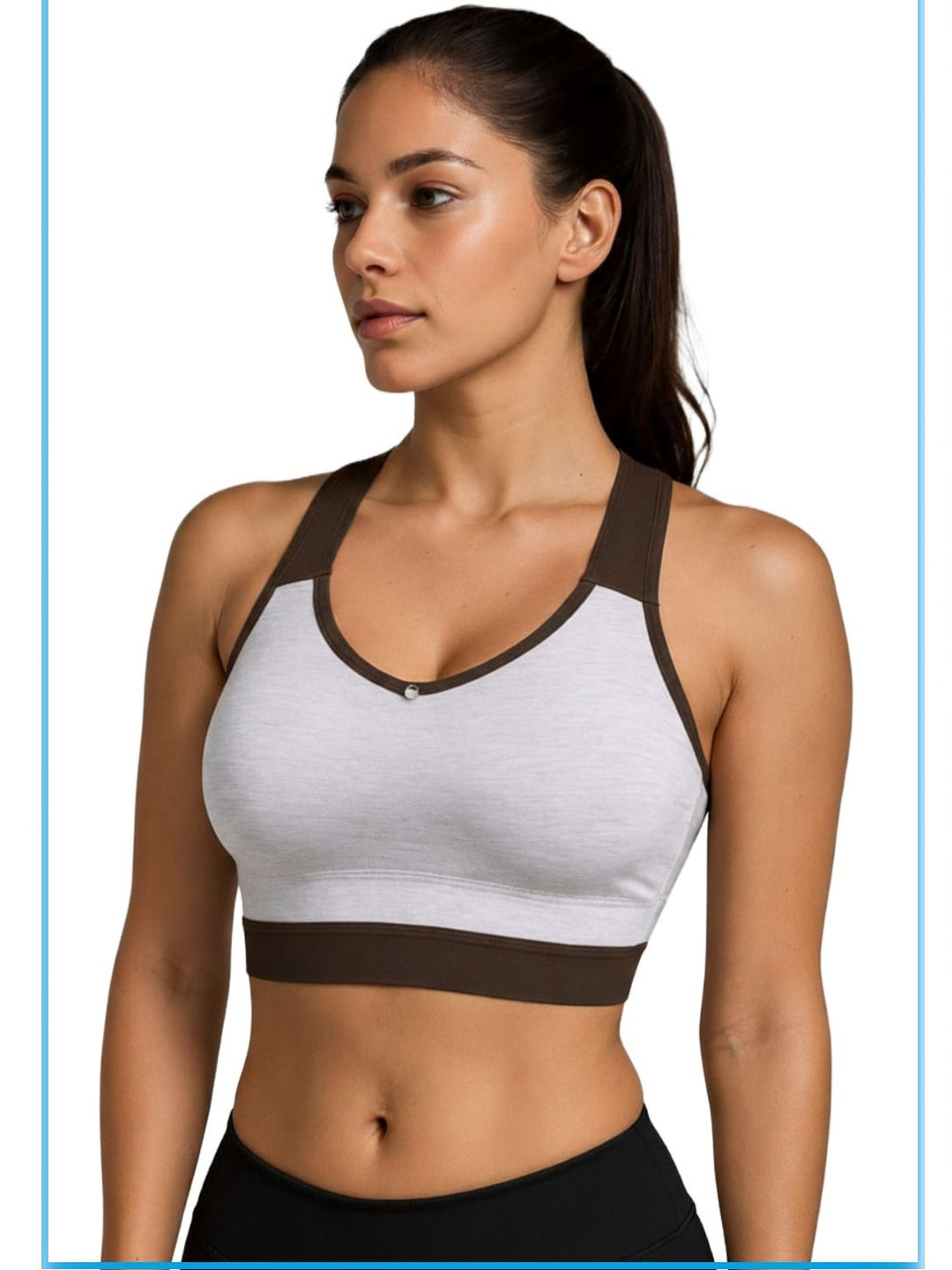 EMPISTO Colourblocked Full Coverage Sport Bra