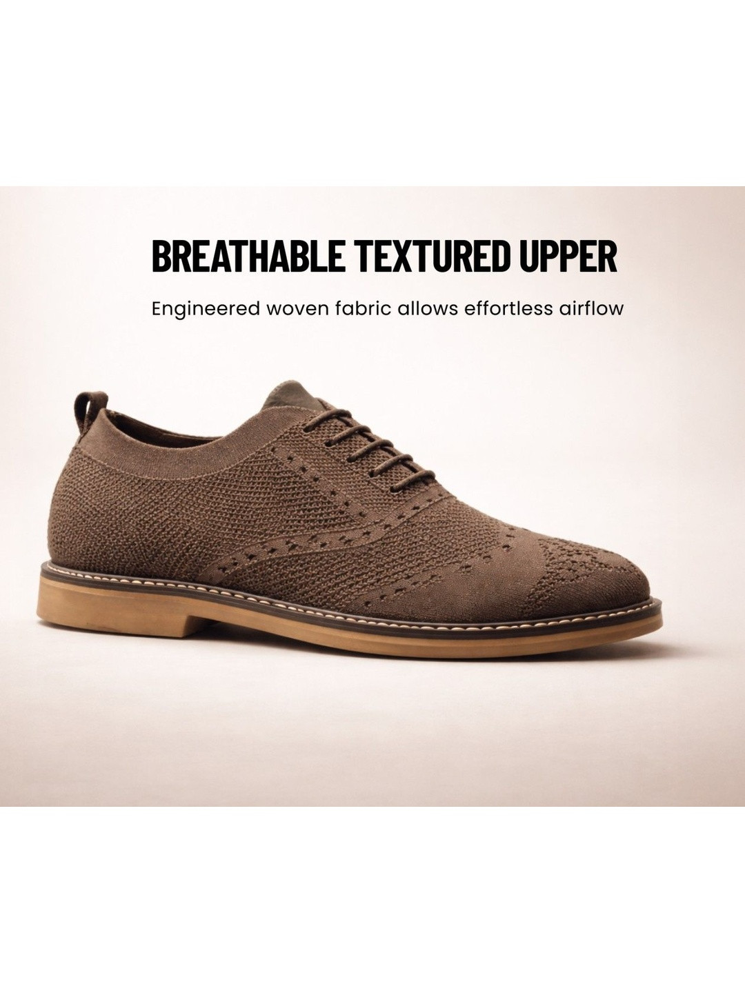 KRAASA Men Woven Design Brogues