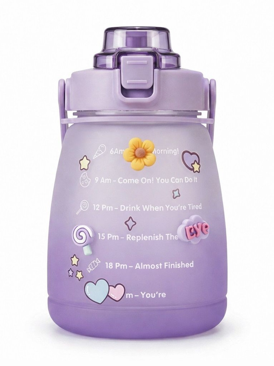 PIXNA Purple Single Plastic Solid Water Bottle 1500 Ml