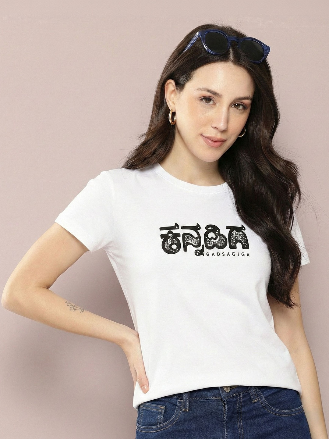 RHINO CULT Women Typography Printed T-shirt