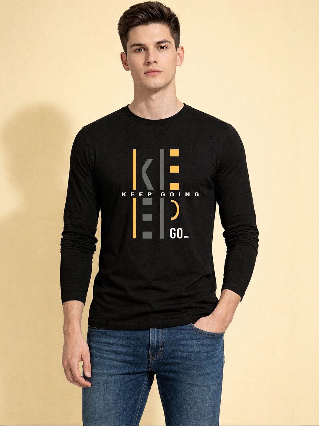 CRYPTIC Men Typography Printed T-shirt