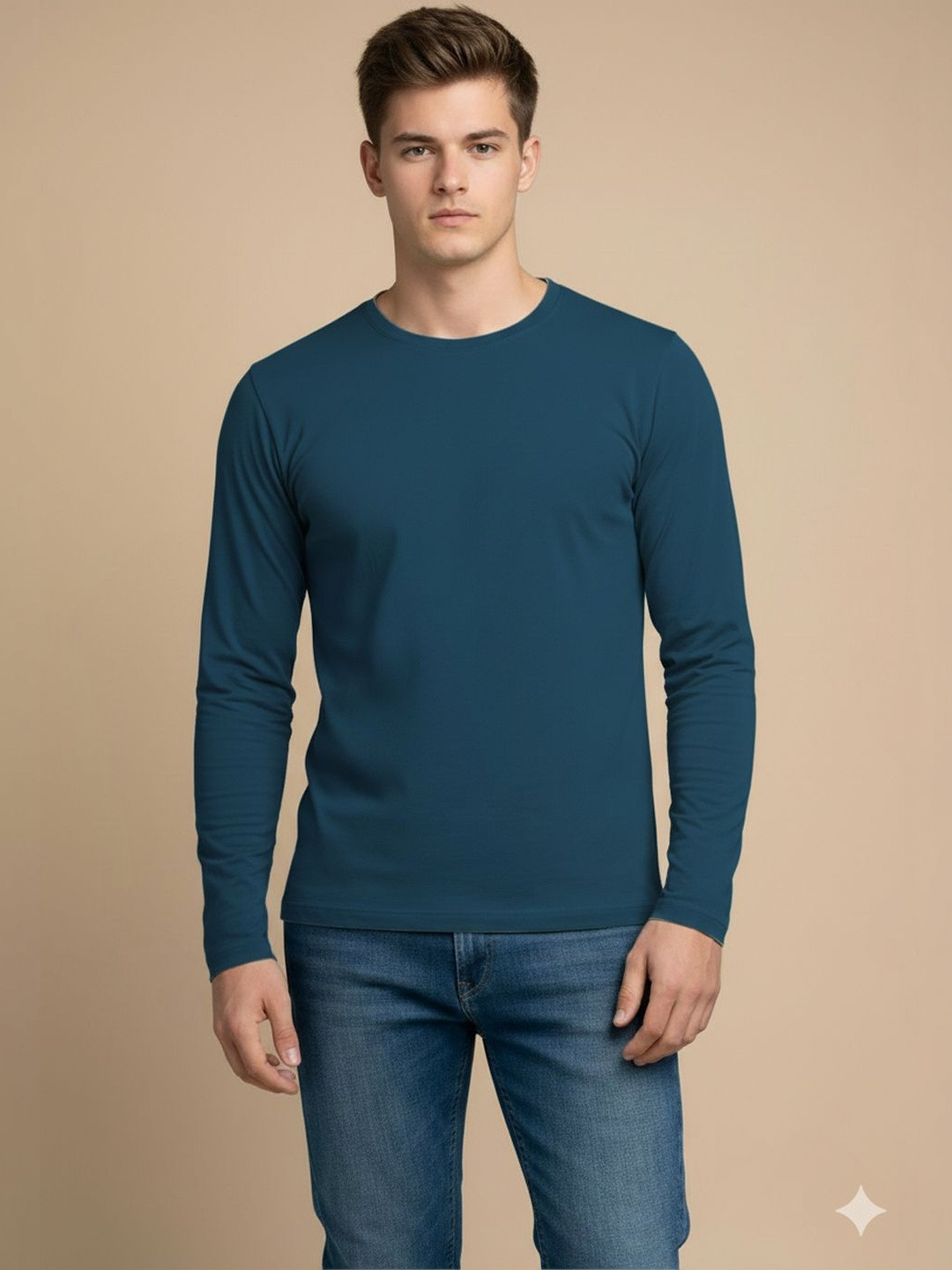 CRYPTIC Men Solid Round Neck T-shirt