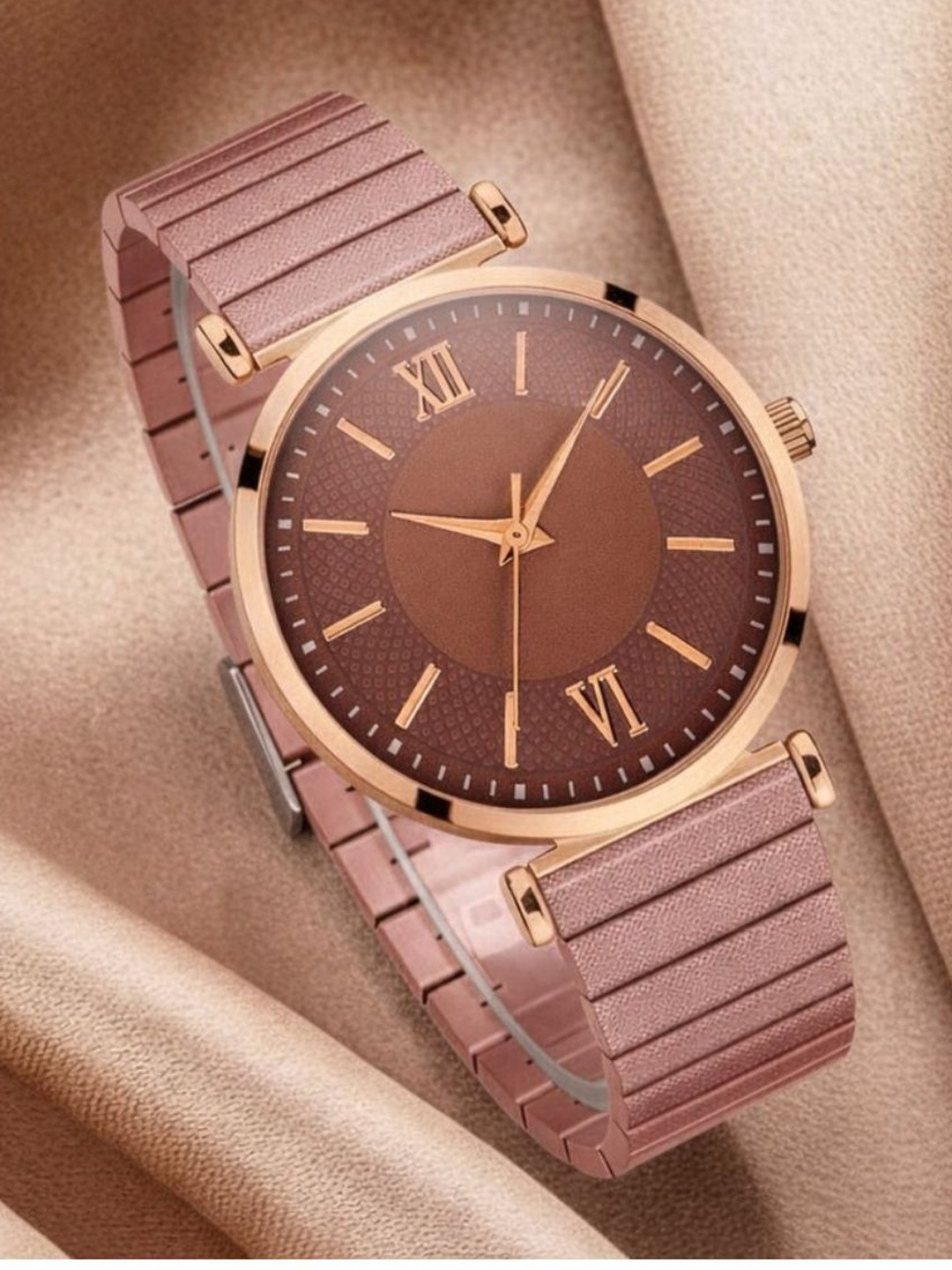 JUST LIKE Women Dial & Bracelet Style Straps Analogue Watches 1001 Rose Gold Steel Watch