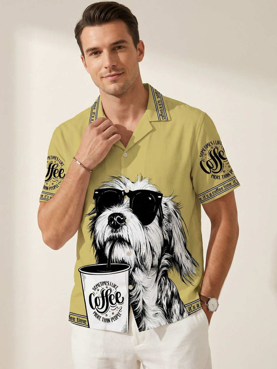 Stenfia Men Conversational Printed Half Sleeve Shirts