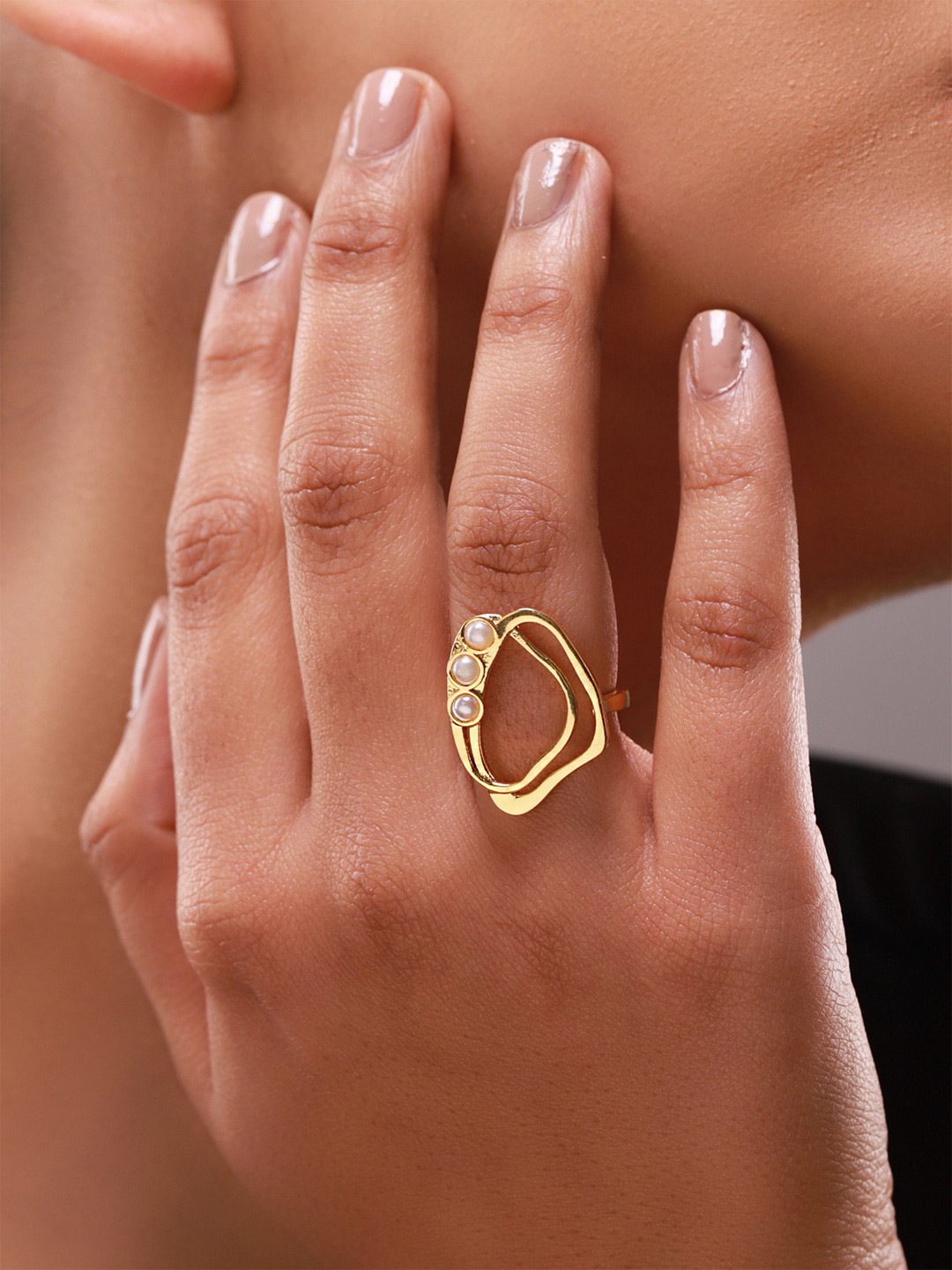 Flow Tide Coral Adjustable Ring