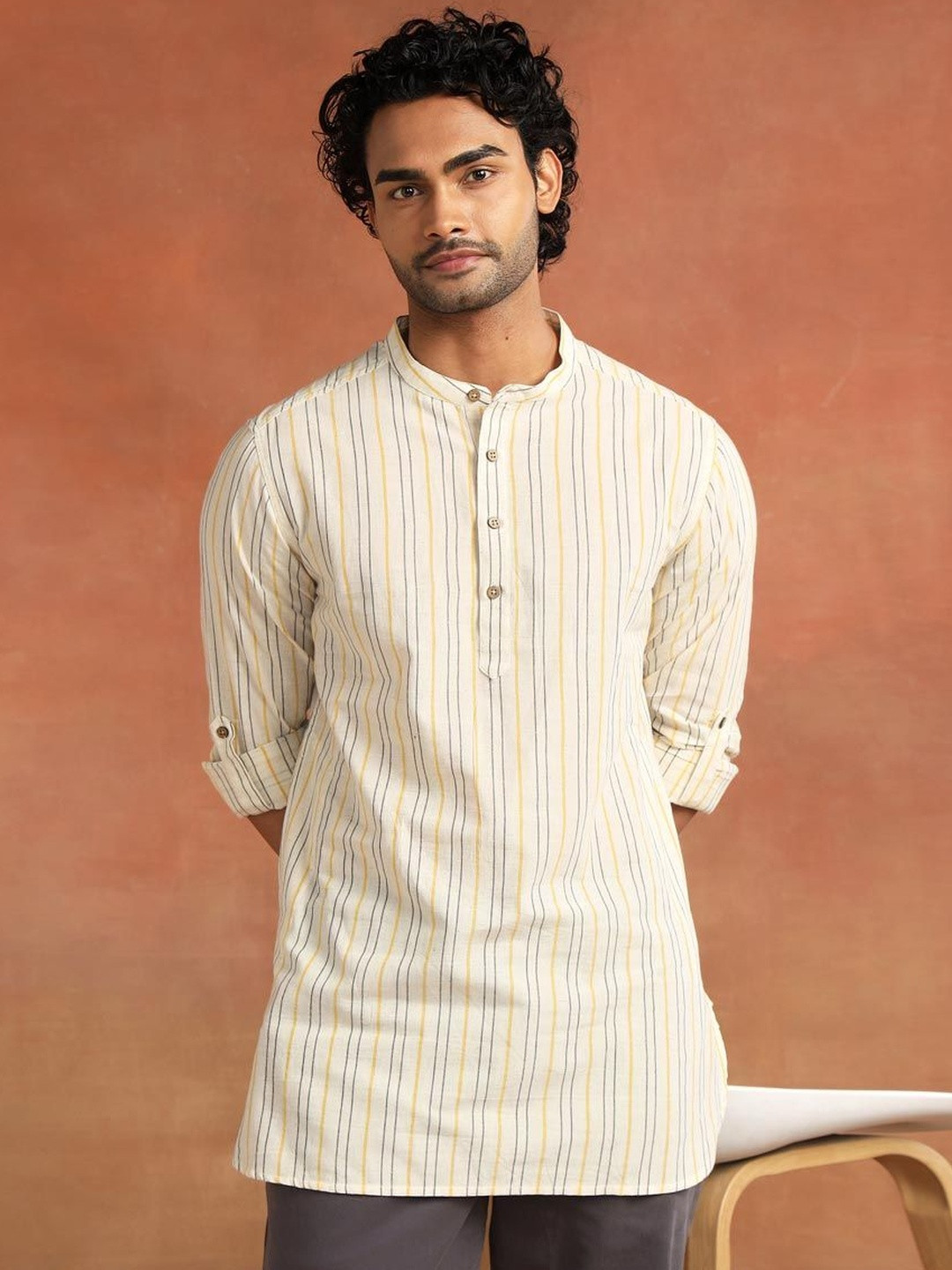 Fabindia Men Striped Kurta