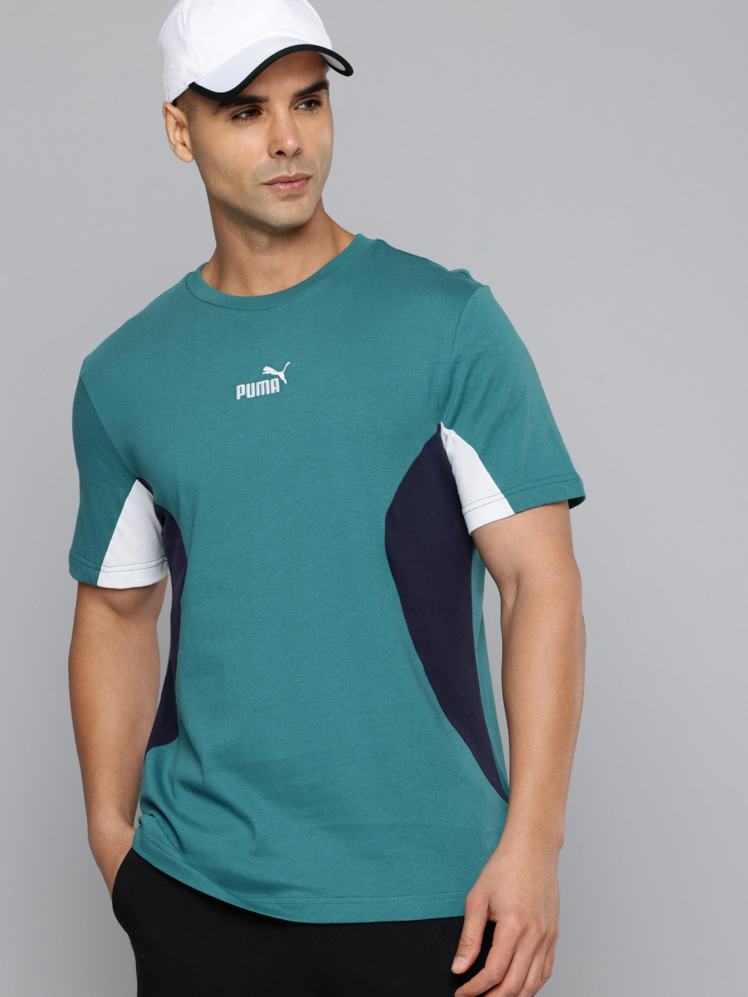 Puma Colourblocked Pure Cotton T-shirt
