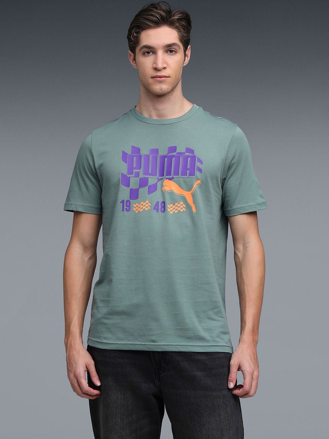 Puma Graphic Moto Flag Men's Crew Neck Tshirts