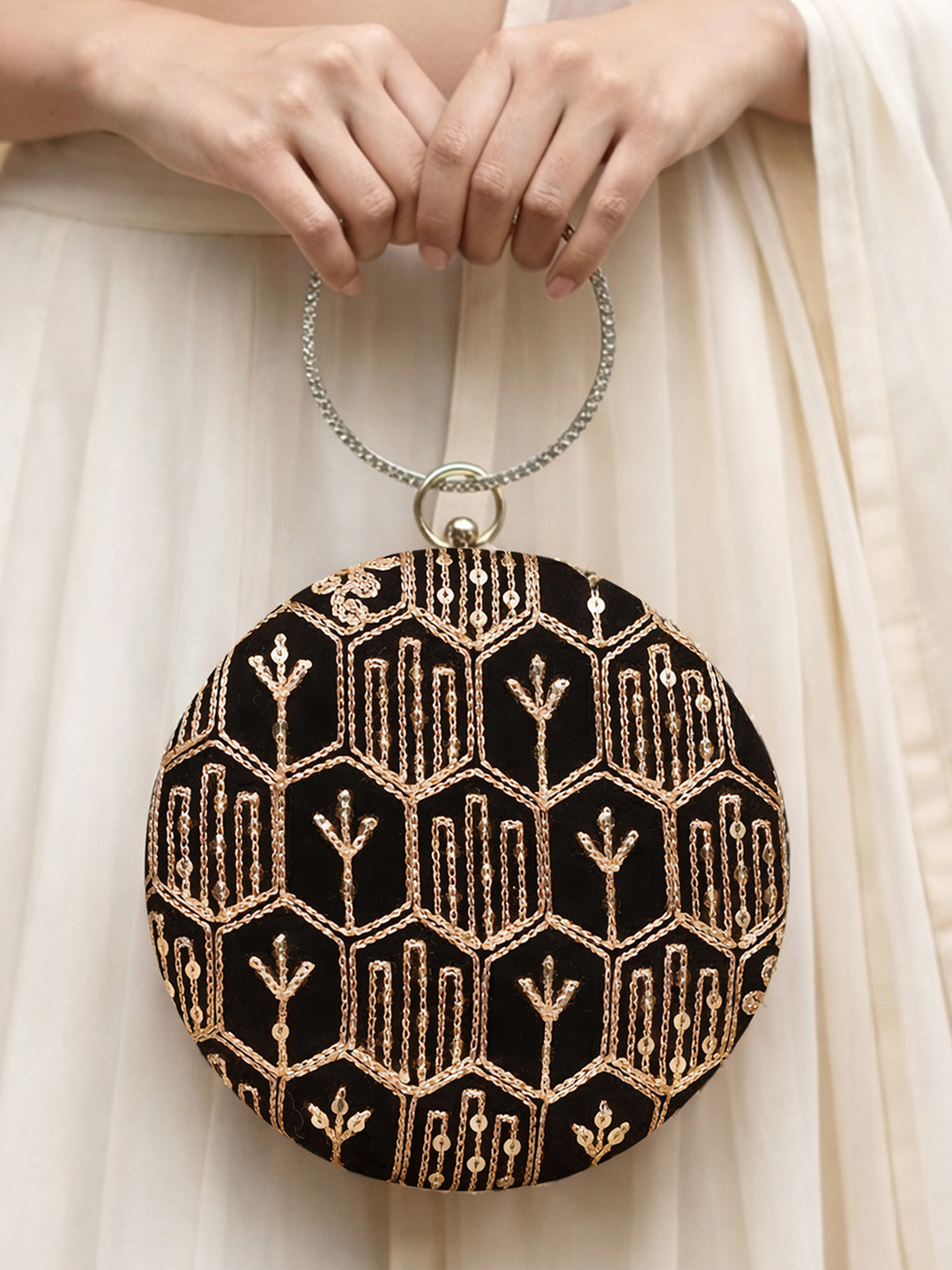 ARTKLIM Embroidered Box Clutch