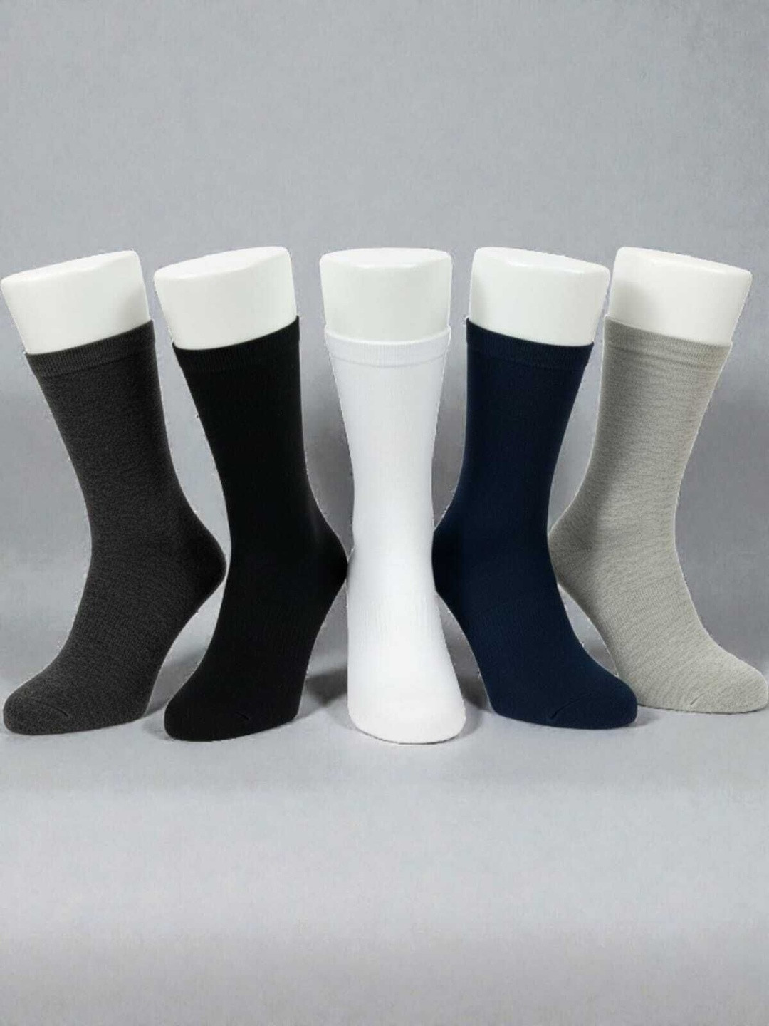 WILDEMARK Men Pack of 5 Cotton Assorted Calf Length Socks