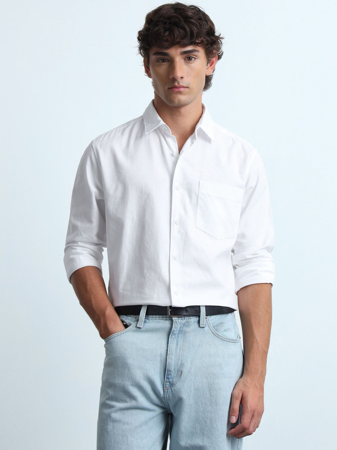 Flying Machine Men's Slim Fit Oxford Shirts