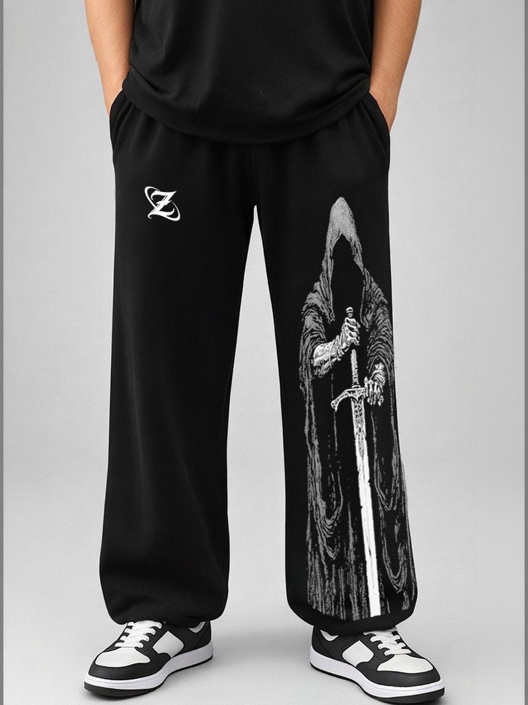 zentik Men Regular Fit Graphic Print Track Pants