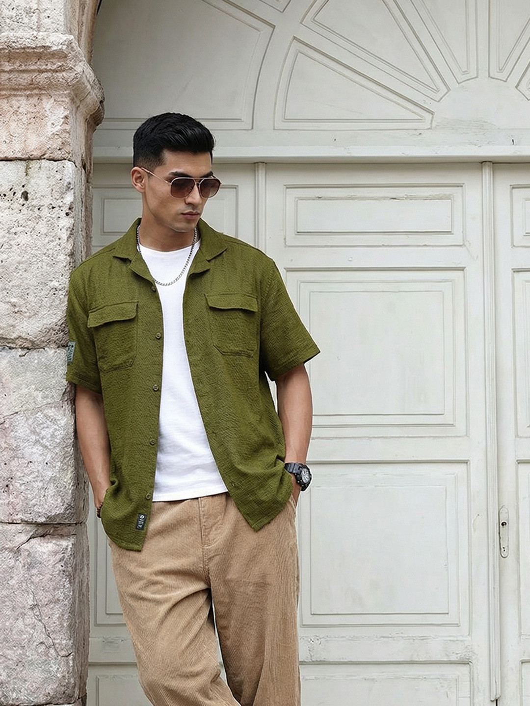 The Roadster Life Co. Pure Cotton Relaxed Fit Casual Shirt
