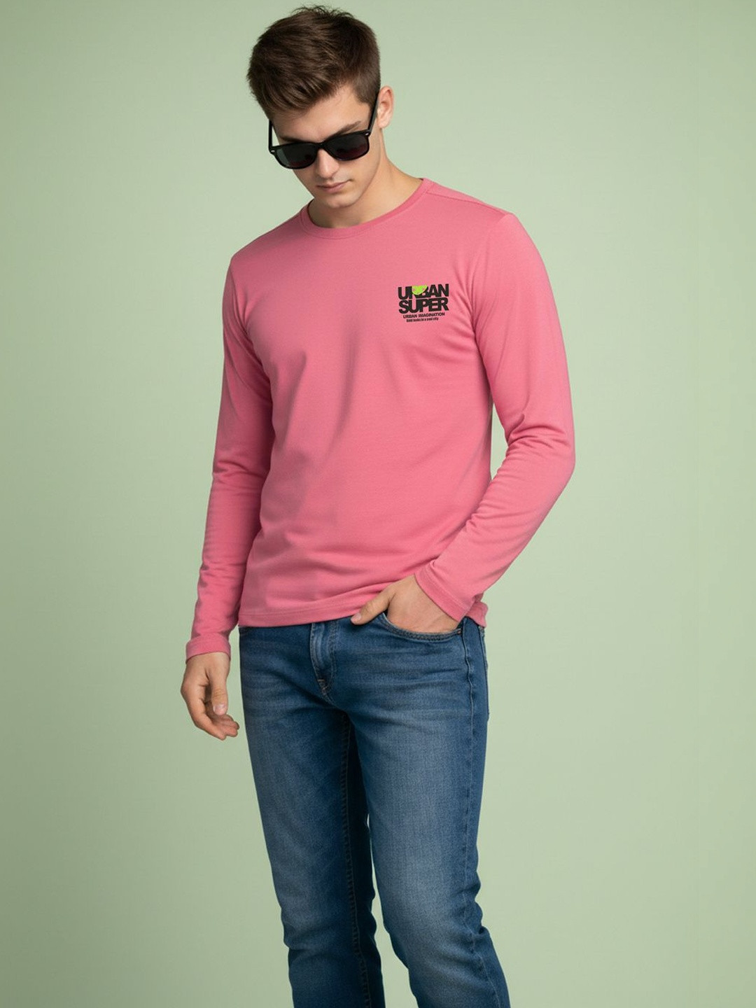 CRYPTIC Printed Round Neck Regular Fit Casual T-shirt