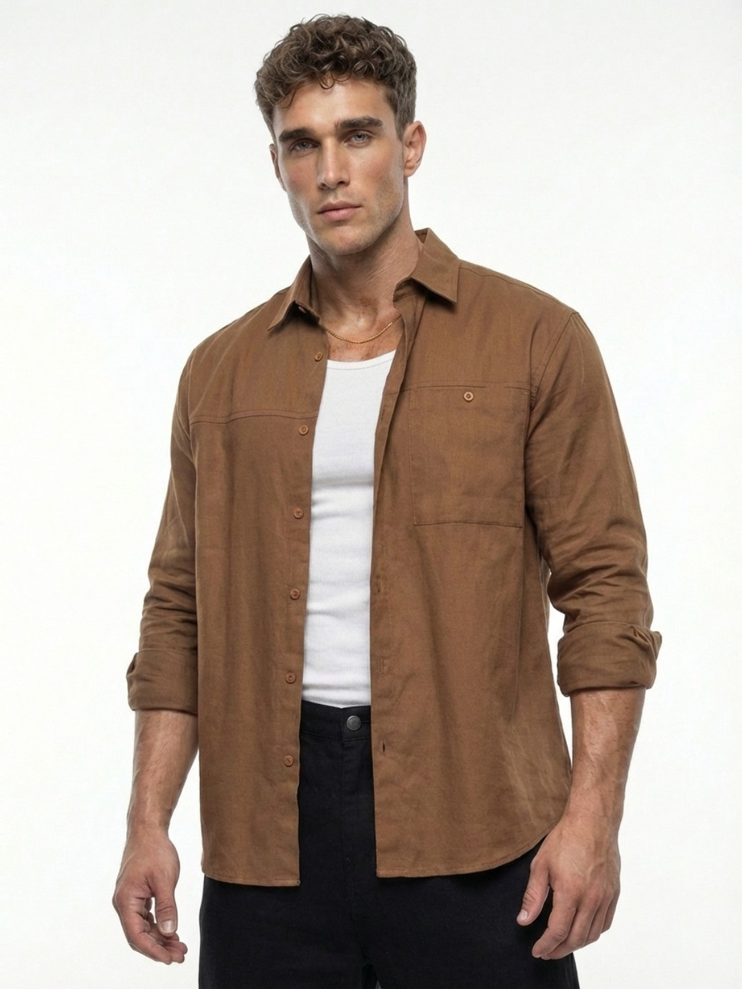 glitchez Pure Cotton Relaxed Fit Casual Shirt