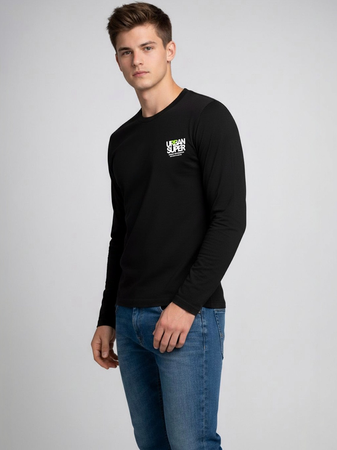 CRYPTIC Printed Round Neck Regular Fit Casual T-shirt