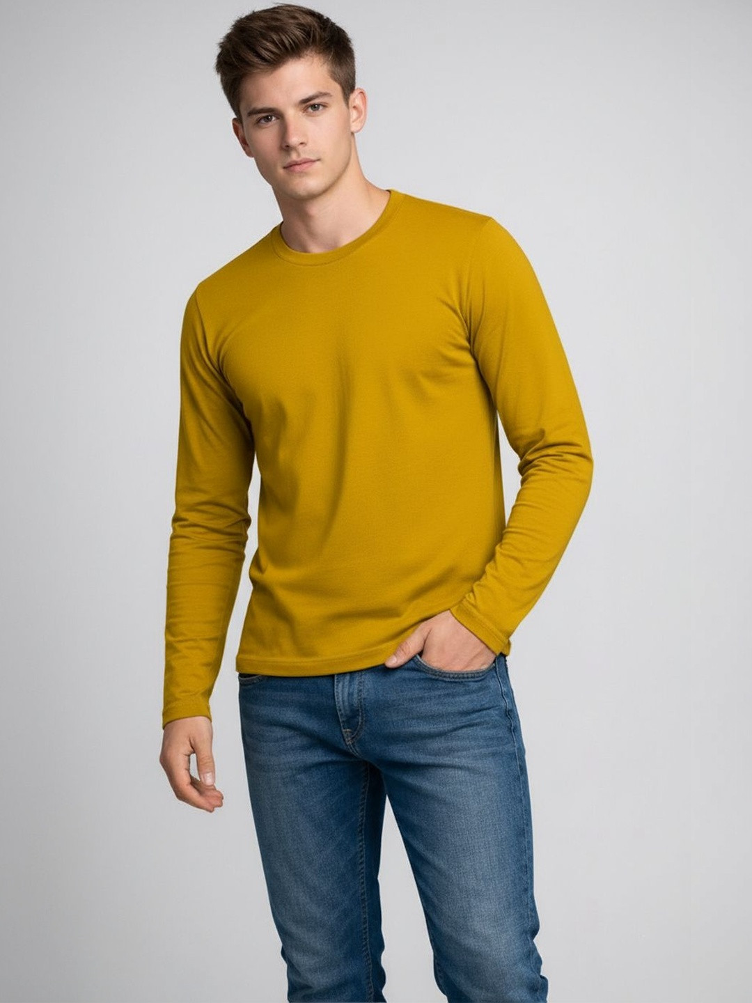 CRYPTIC Men Typography Printed Round Neck Long Sleeves T-shirt