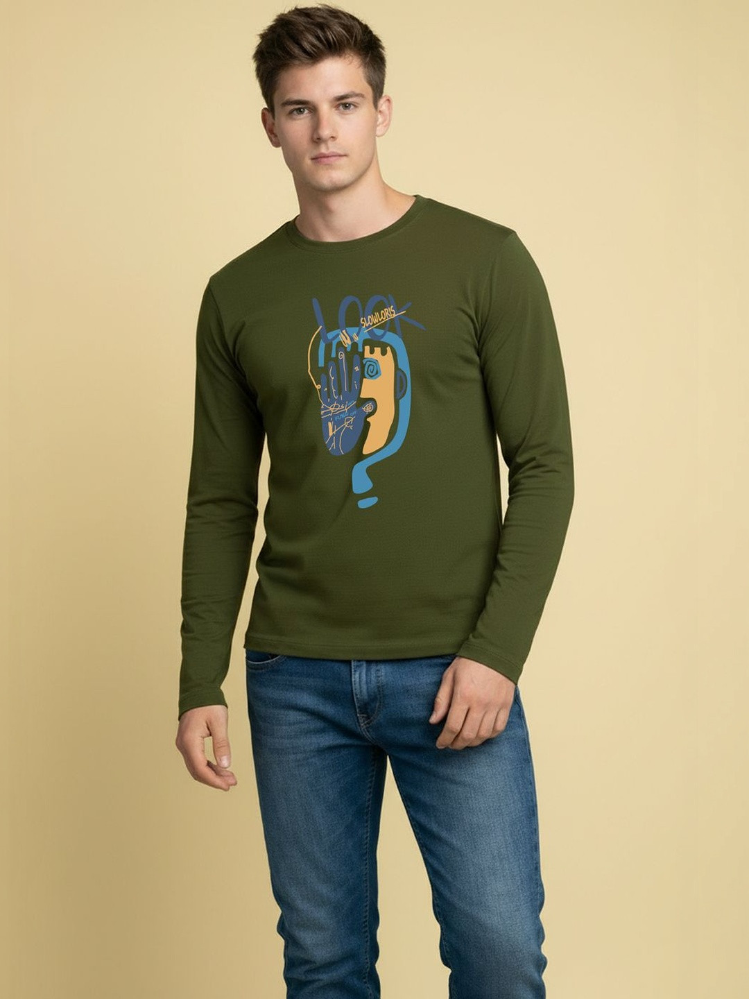 SLOWLORIS Men Printed T-shirt