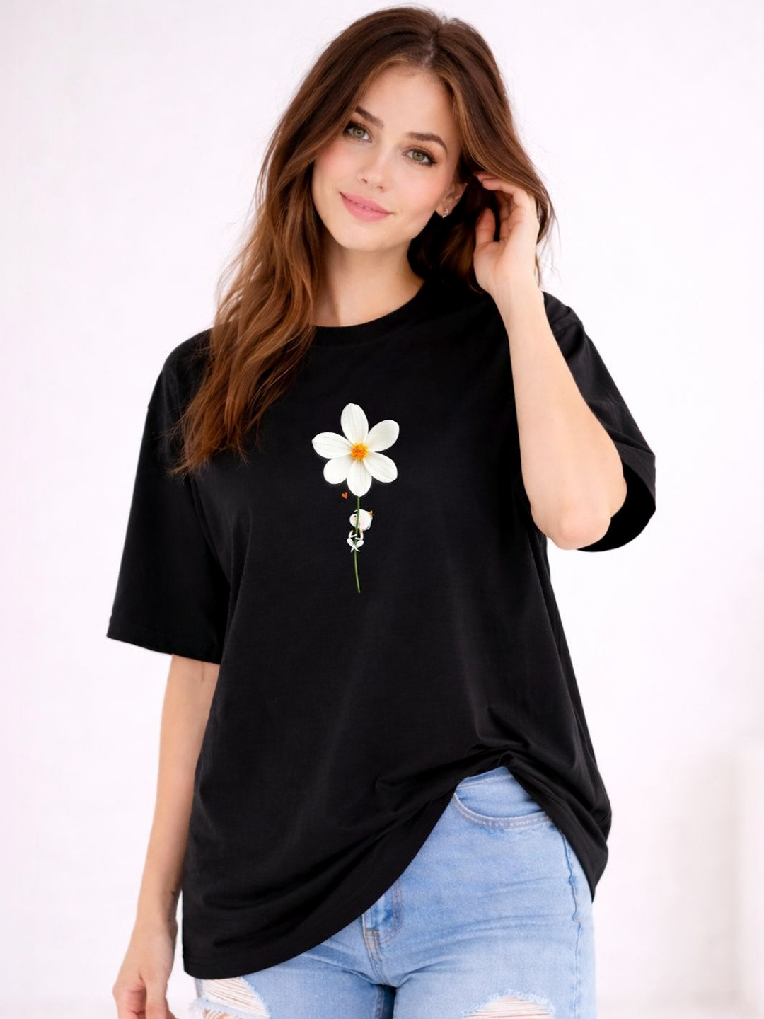Slenor Women Floral Printed T-shirt