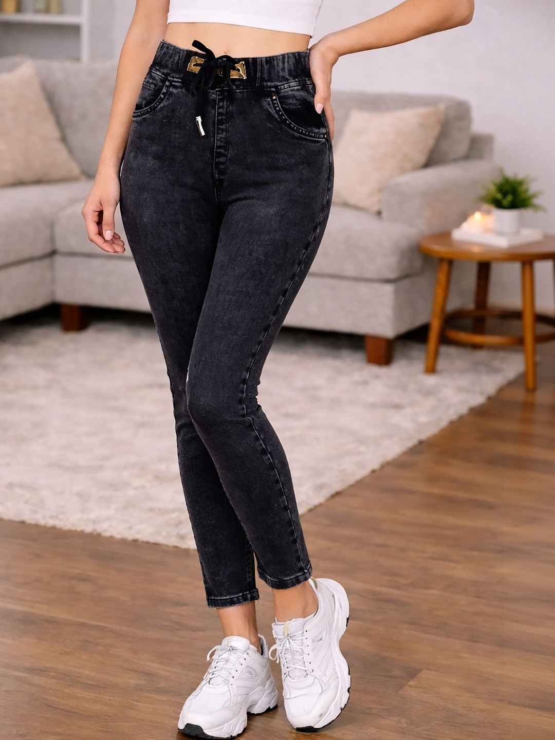 Ira Collections Black Washed Women Girls Jeans