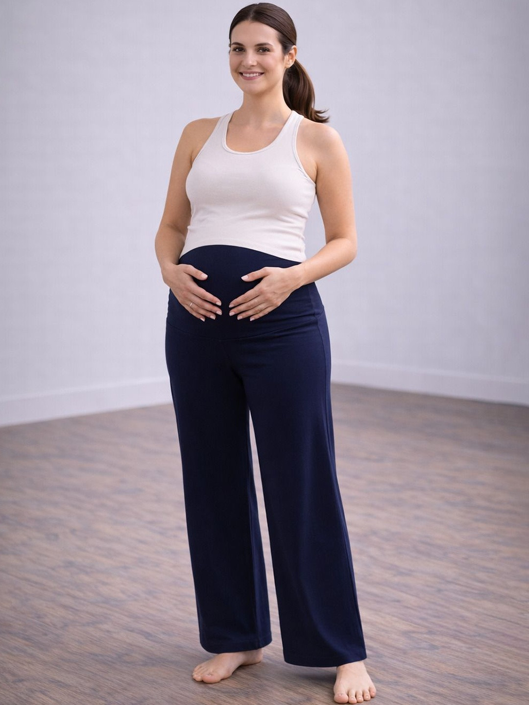 MomToBe Women Knitted Maternity Palazzos
