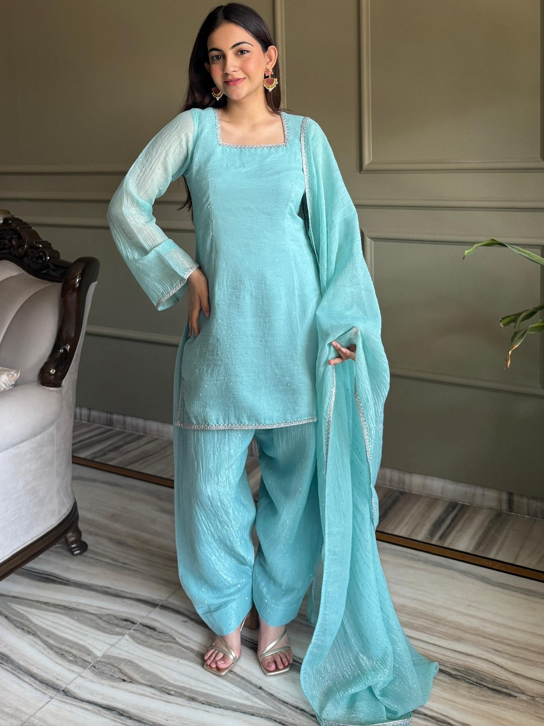 VEXORANTY Women Regular Kurta with Patiala & With Dupatta