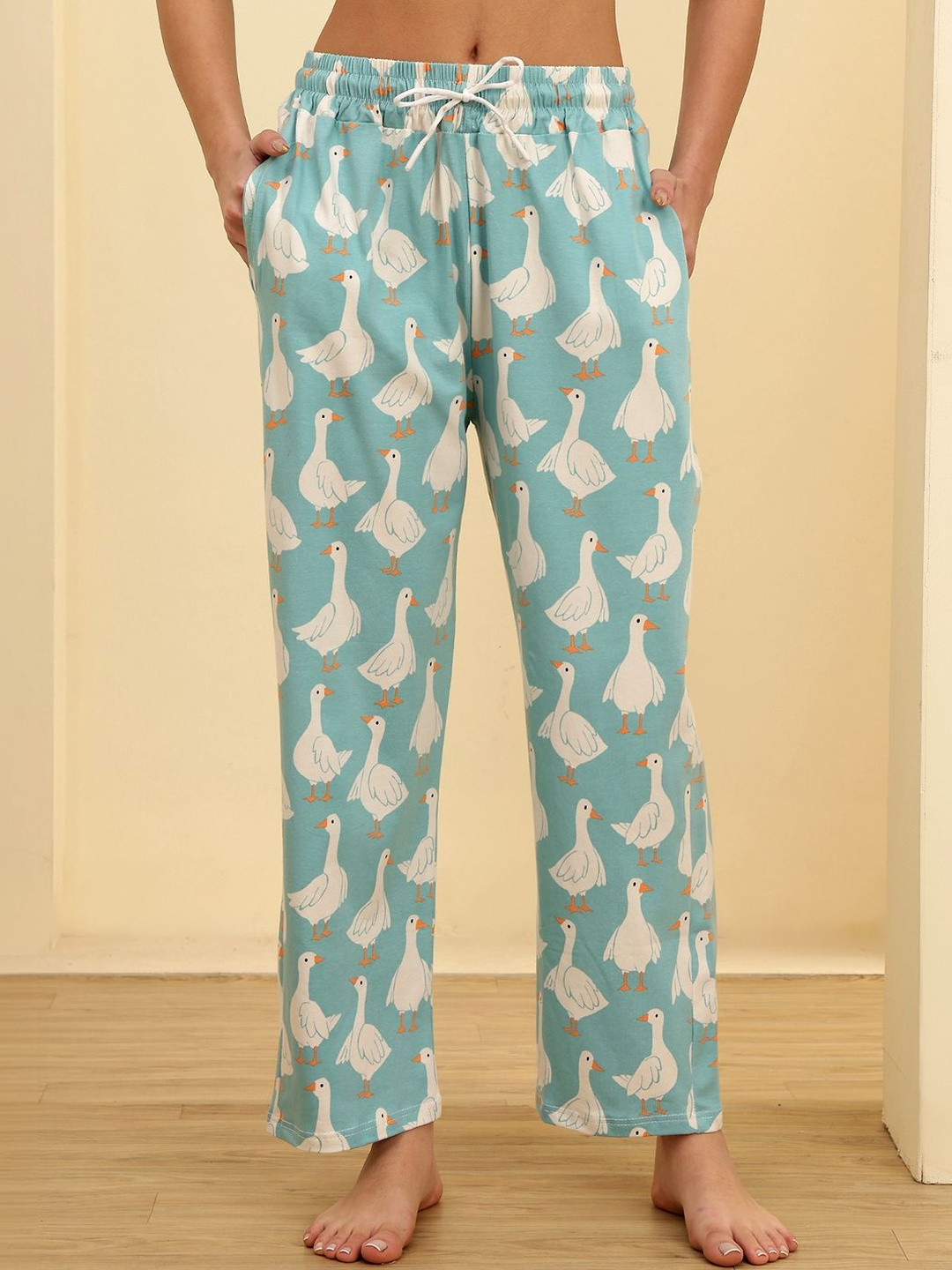 Valles365 by S.C. Pack of 2 Printed Cotton Mid-Rise Straight Lounge Pants